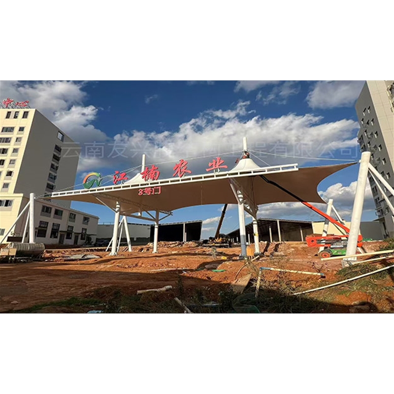 云南江楠國(guó)際大門(mén)出入口張拉膜